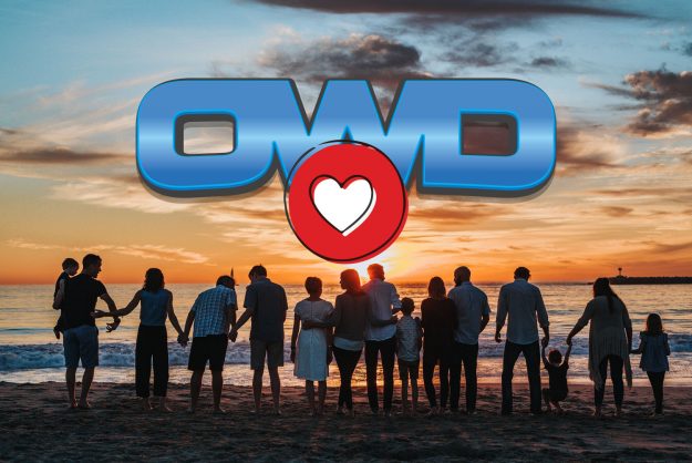 OCALA WEBSITE DESIGNS LOGO WITH FAMILY ON BEACH AT SUNSET