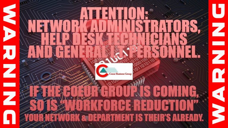 COEUR BUSINESS GROUP IT AUDIT WARNING